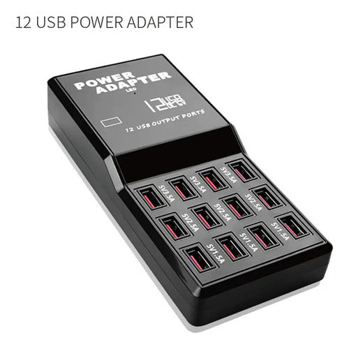 Zapatilla Hub Adaptador 12 USB Carga Rápida