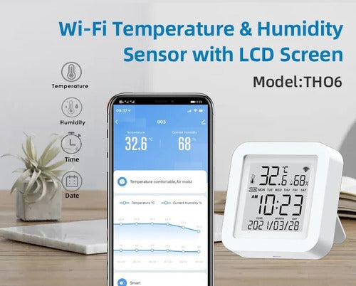 Sensor De Temperatura Y Humedad Smart Wifi