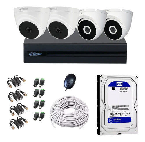 Kit De Seguridad 4 Camaras 2MP Full HD