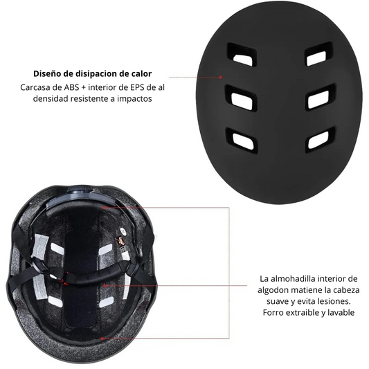 Set De Proteccion Casco Rodilleras Coderas Muñequeras