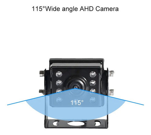 Combo DVR Con Pantalla Y 4 Camaras Full HD Para Camión