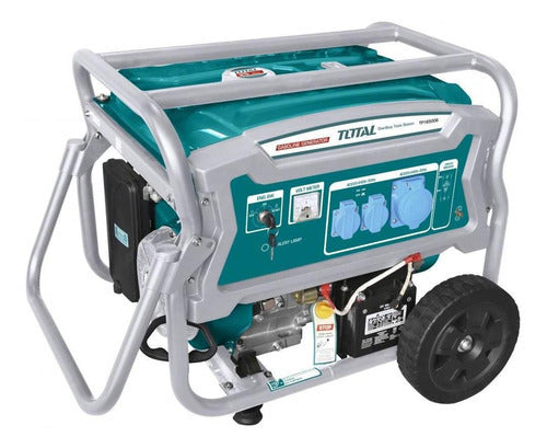 Generador A Nafta Total 6500w Línea Industrial Con Ruedas Encendido Eléctrico Motor 4 Tiempos Ohv Tanque 25 Litros Peso 80kg Tp165006
