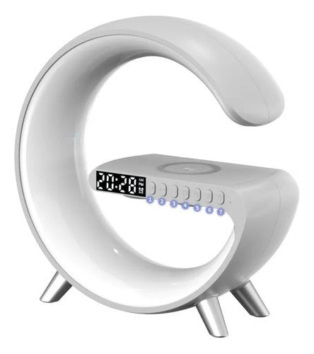 Soporte Parlante Reloj Cargador Inalambrico Colores RGB LED
