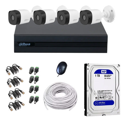 Kit De Seguridad 4 Camaras Bullet Exterior