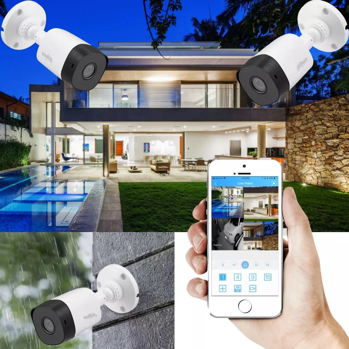 Kit Seguridad Dahua Xvr 8 Ch + 8 Camaras 2MP 1080 Full HD