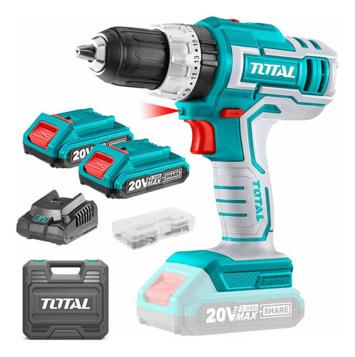 Taladro Percutor Y Atornillador Inalámbrico Total 20v