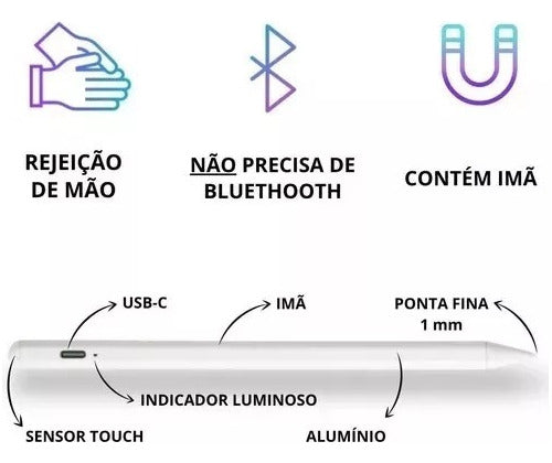 Lápiz Compatible Con Rechazo De 1,0 Mm Con iPad