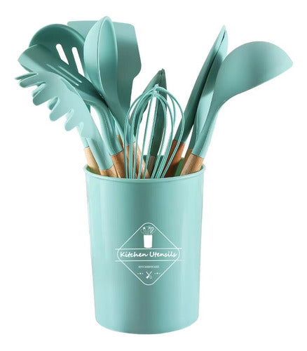 Set Kit De Cocina 12 Utensilios De Silicona Antiadherente