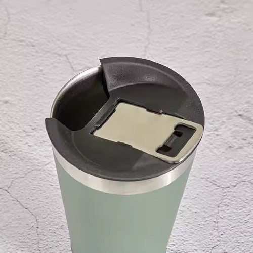 Vaso Termico  P/ Cerveza Con Destapador 473ml Verde
