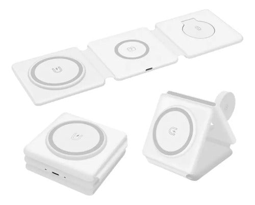 Cargador Magnetico Plegable De Escritorio 3 En 1