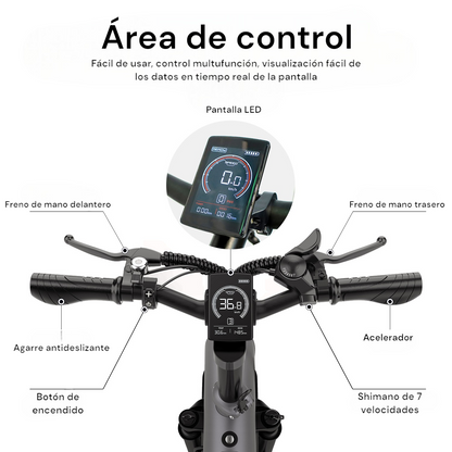Bicicleta Eléctrica Q3 Rodado 20 - Shimano Necco