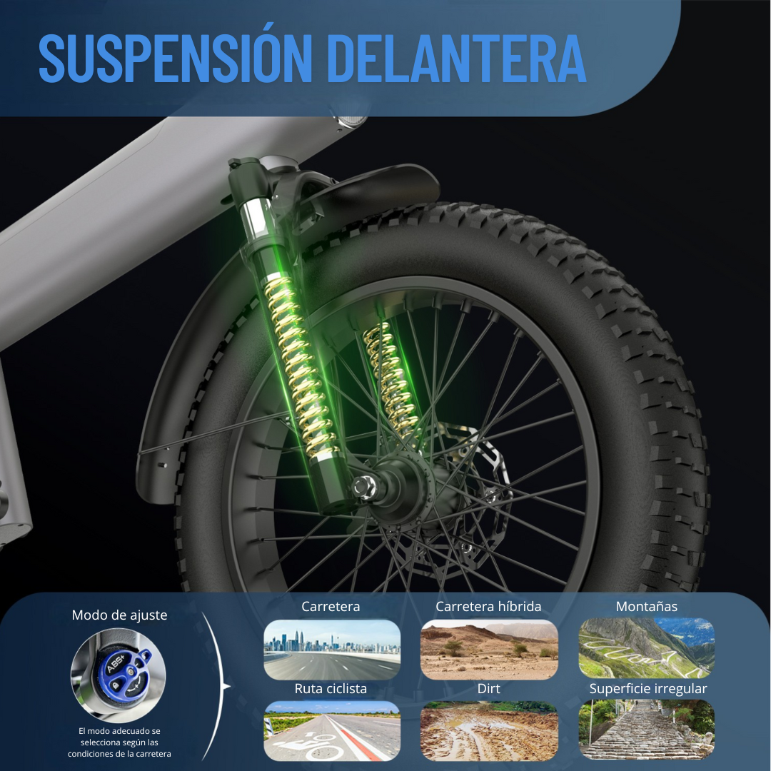 Bicicleta Eléctrica Q3 Rodado 20 - Shimano Necco