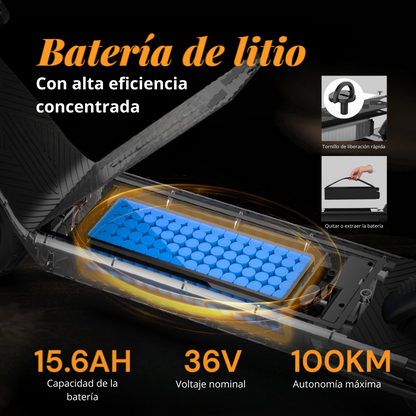 Monopatin Electrico Plegable Hx X9 / 100 km de autonomía