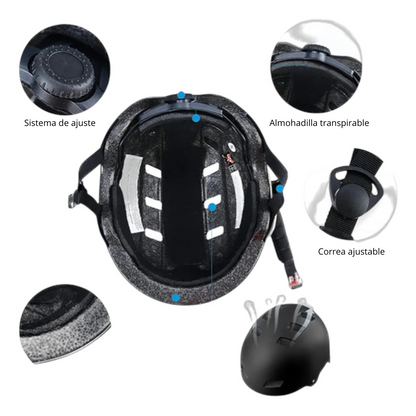 Set De Proteccion Casco Rodilleras Coderas Muñequeras