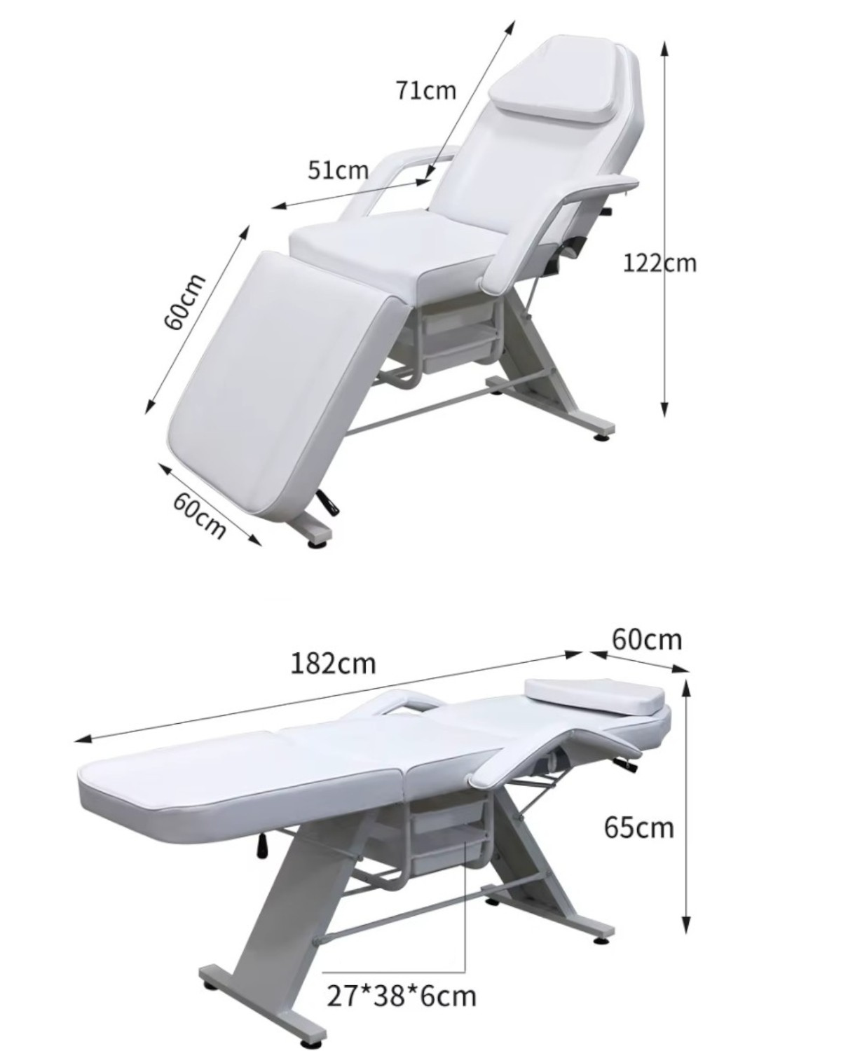 Camilla Reclinable Cosmetica Masajes Tatuador Depilacion